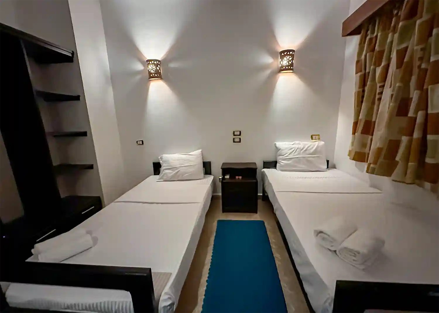 The double room beds