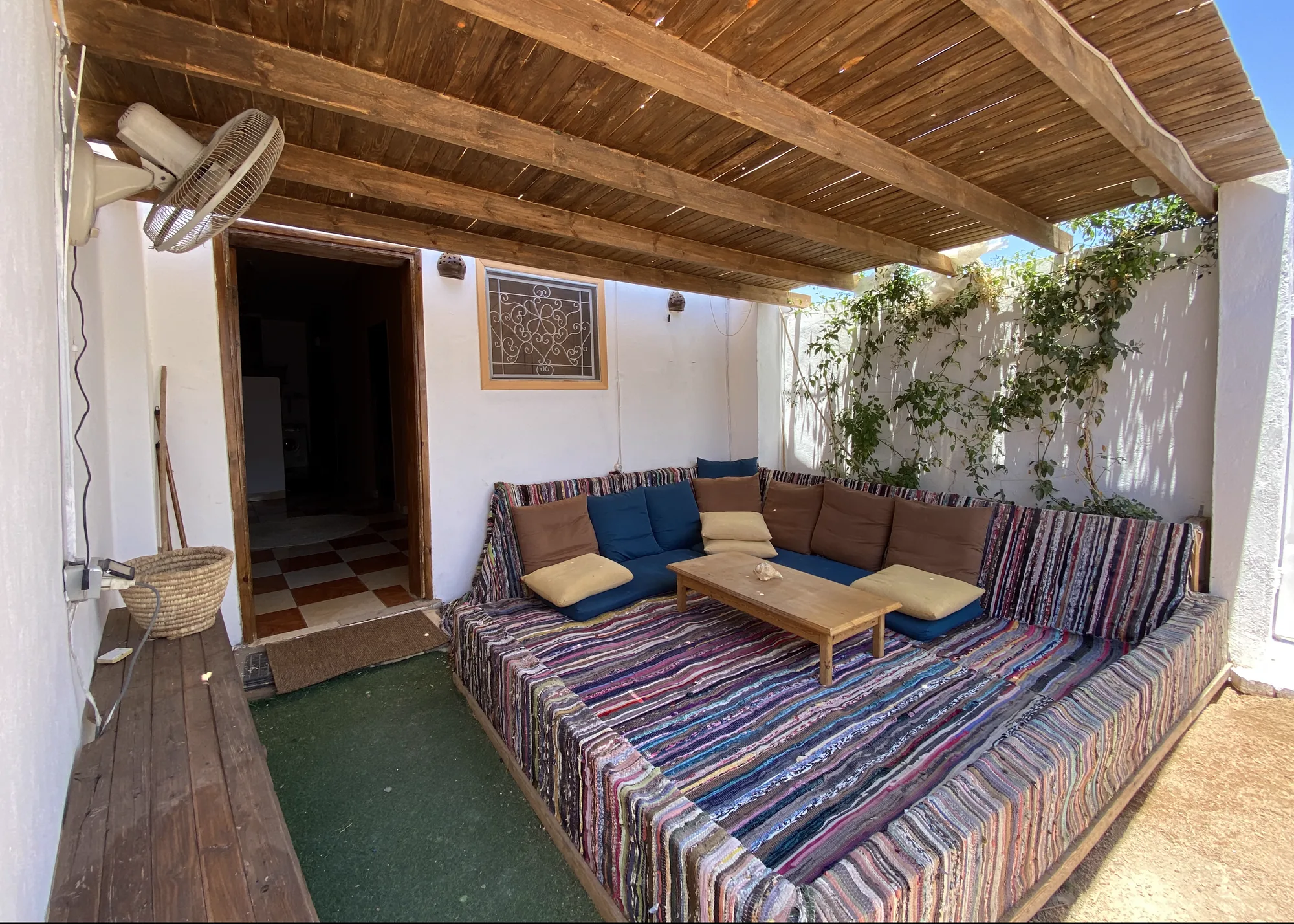 Loki's House – The shaded Bedouin seating area